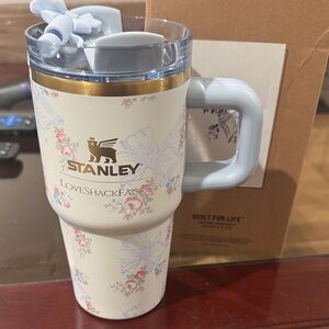 Stanley Cream and Floral Travel Mug